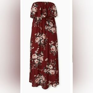 Torrid Maxi Challis Strapless Dress